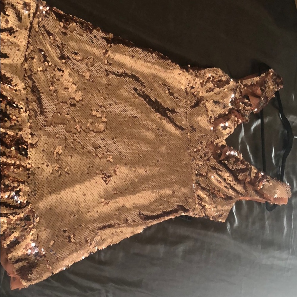 Free People Copper Sequin Dress